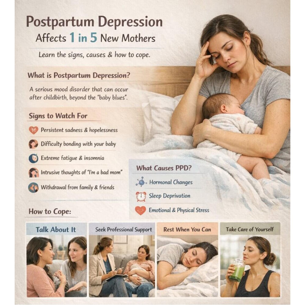 Postpartum Depression in Moms: What It Is and How to Cope