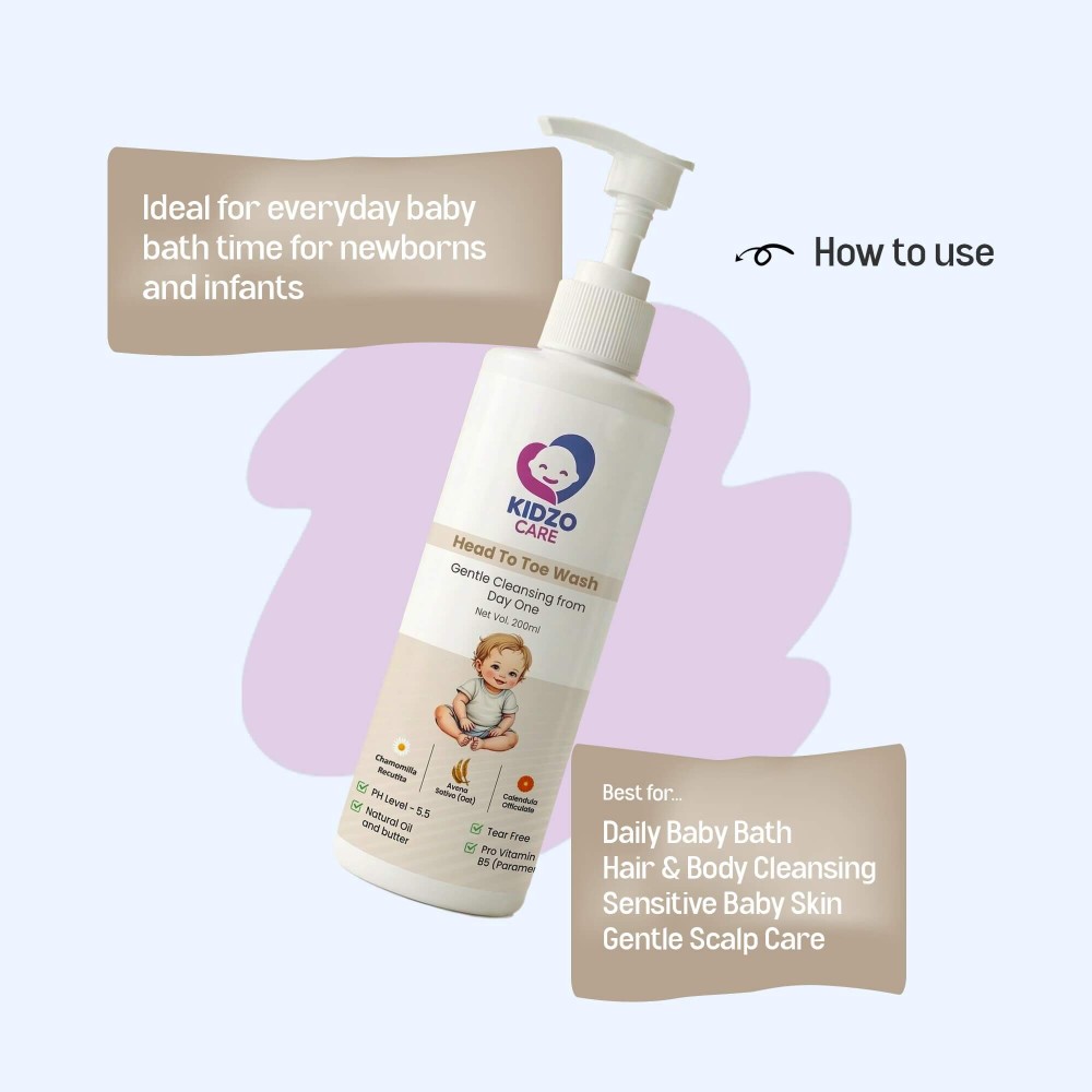 Baby head to toe wash - Kidzo Care