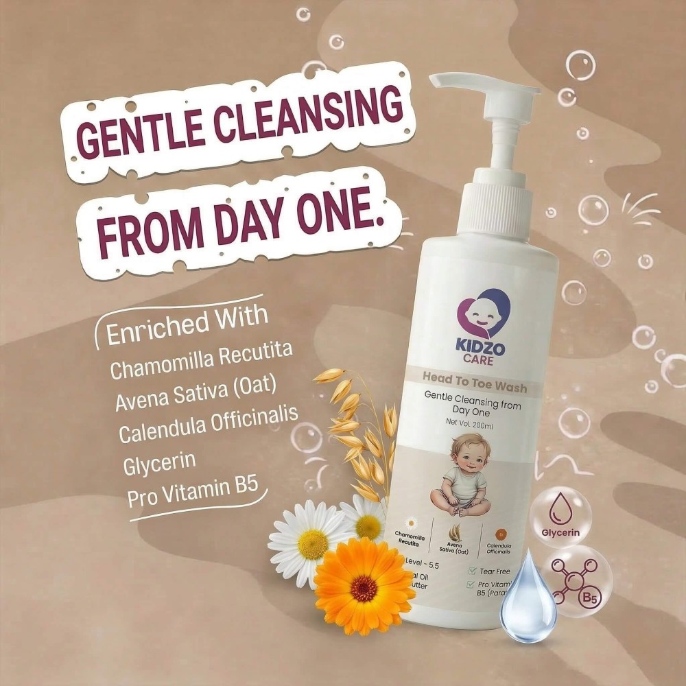 Baby head to toe wash - Kidzo Care