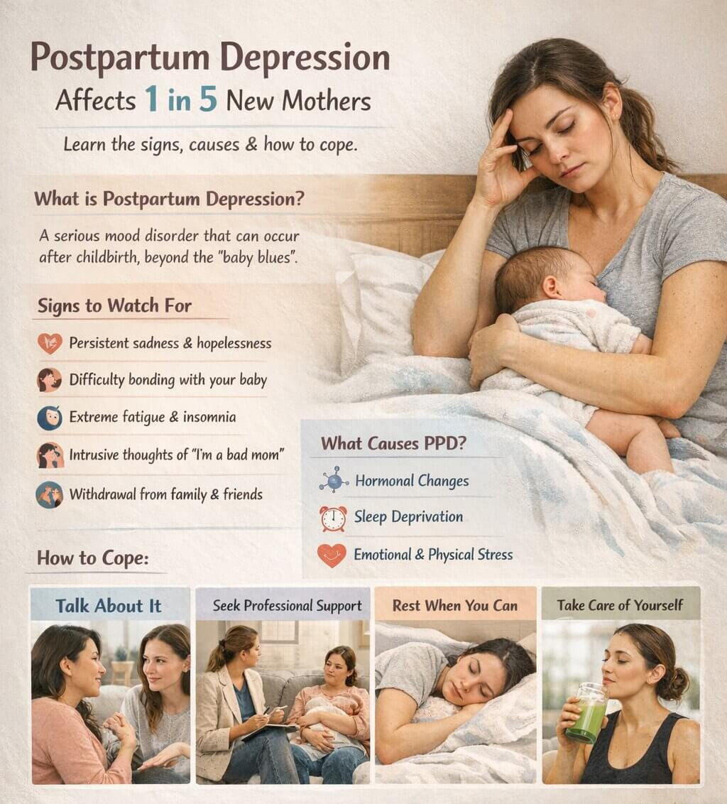 Postpartum Depression in Moms: What It Is and How to Cope