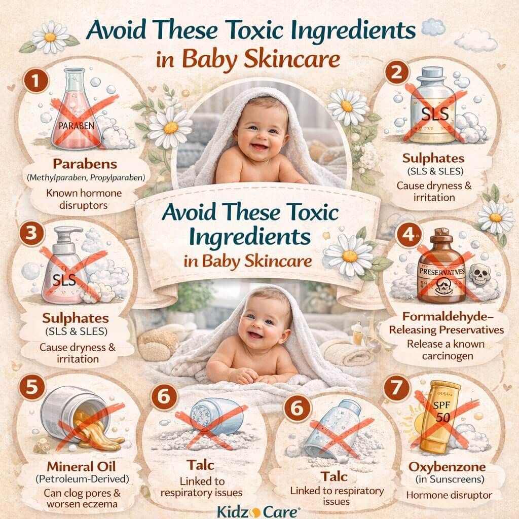7 Harmful Ingredients to Avoid in Baby Skincare Products
